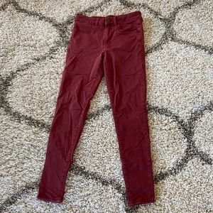 American Eagle AE Red burgundy hi-rise jegging